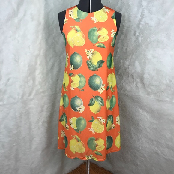 Chetta B Dresses & Skirts - Chetta B Orange Lemon & Lime Sheath Party Dress